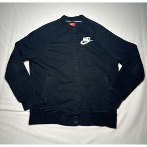 Nike Jersey Bomber Jacket Color Black Size S